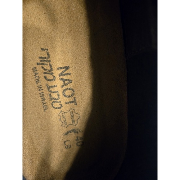 Naot Comfort Slip On Clog Shoes Womens US 9, Black Leather Medallion Hook/Loop - Picture 6 of 9